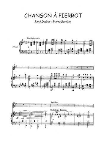 Chanson à Pierrot